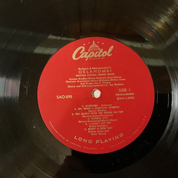 Rodgers & Hammerstein's Oklahoma Soundtrack Vinyl Record LP Capitol Records 1955 - Picture 8 of 8
